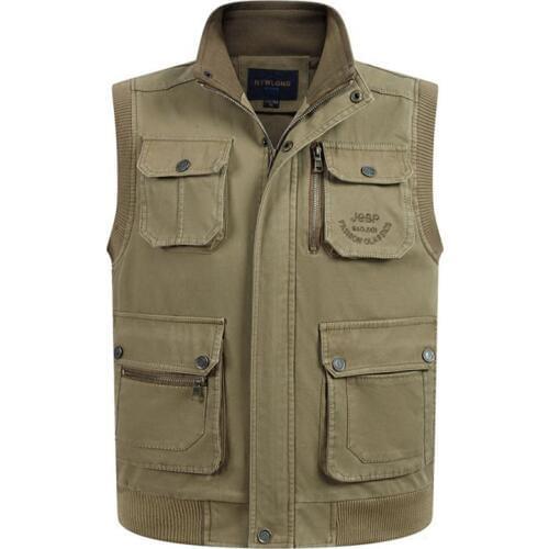 Men Large Size S-5XL Fit Vest Masculino High Quality Sleeveless Comfortable Jacket Homme Classic Unloading Tactical Waistcoat