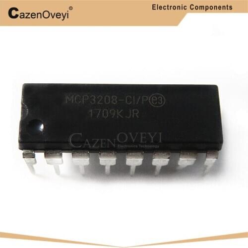 1pcs/lot MCP3208-CI/P MCP3208 DIP-16 In Stock