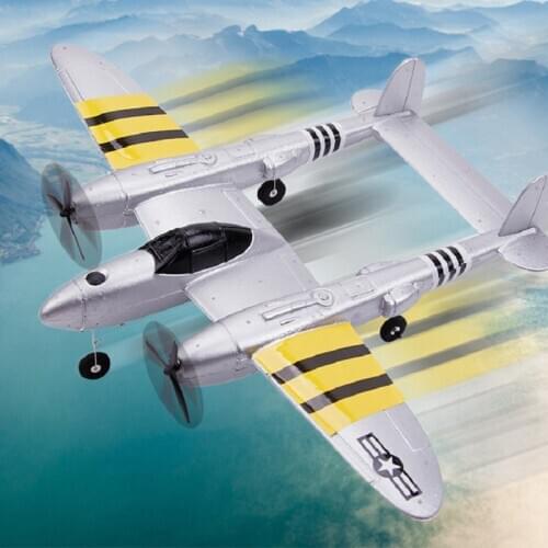 1pc P38 RC Fighter Bomber 2.4G Radio Foam Aircraft Model Toy
