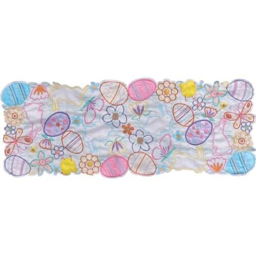 1Pc Easter Table Mat Party Placemats Rabbit Table Mat Easter Egg Place Mat