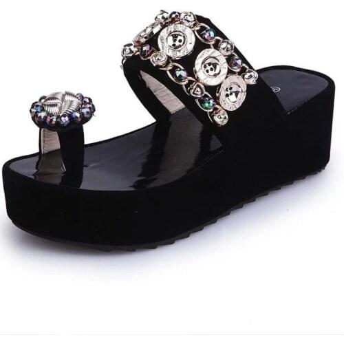 2021 Shiny Diamond Womens Shoes High Heeled Platform Sandal Toe Slips for Women