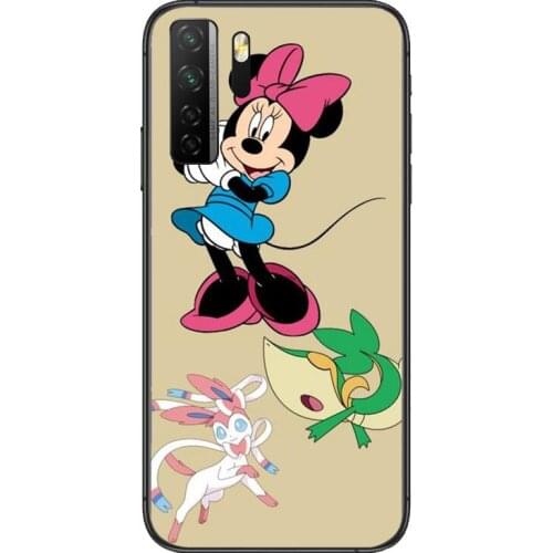 2021 Mickey Mouse Black Soft Cover The Pooh For Huawei Nova 8 7 6 SE 5T 7i 5i 5Z 5 4 4E 3 3i 3E 2i Pro Phone Case cases