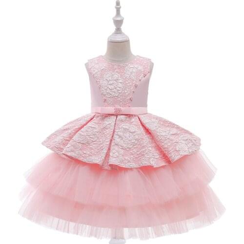 Baby Girls Clothes 10 Years Bow Children Tutu Princess Birthday Party Prom Wedding Bridesmaid Evening Summer Dress Gown Vestidos