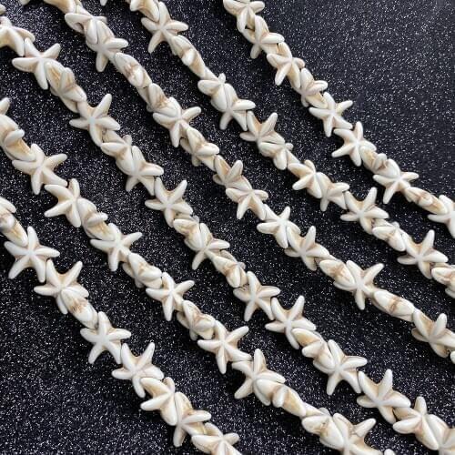Natural Stone Starfish Shape charm Hole Beads Spacer Beads for Women man Jewelry Making DIY Necklace Bracelet Accessories