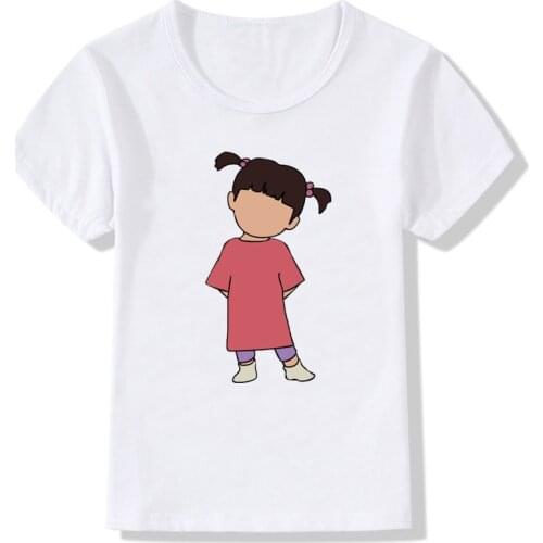 Girls T-shirts Childrens T-shirts Monsters, Inc printed summer round neck short-sleeved cute T-shirt girls tops girls T-shirts