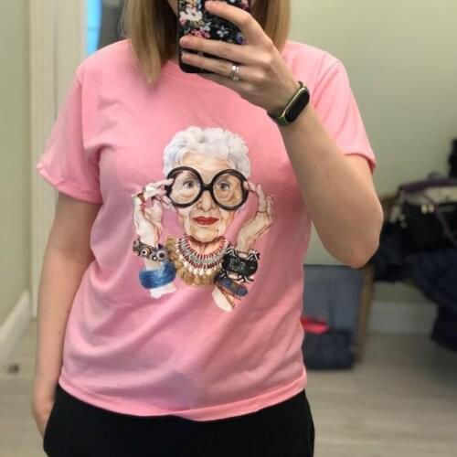 Summer Vogue Grandmother Print T Shirt Women O-neck Short Sleeve Alpaca Harajuku Top For Tshirt Gothic Guns N Roses Muse T-shirt