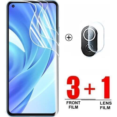 3PCS Hydrogel Film+1PCS Lens Film for Xiaomi Mi 11 Lite 5G Screen Protector For Mi 11 11X Pro 11i light safety film not glass