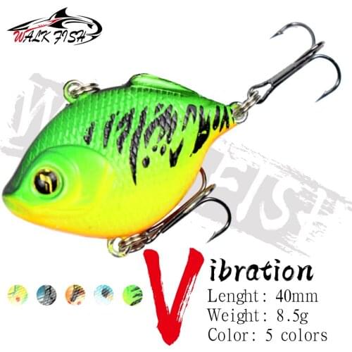 WALK FISH 40MM 8.5G VIB Vibration Sinking Wobbler Artificial Bait 3D Vivid Eyes Winter Fishing Lure Crankbait Fishing Tackle