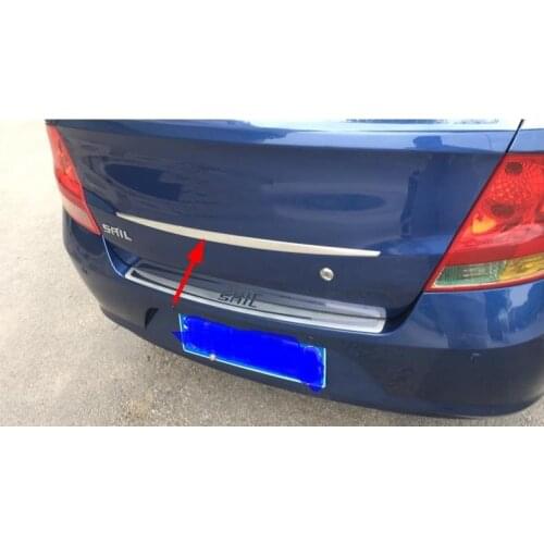 For Chevrolet SAIL 2010-2018 stainless steel/ABS Chrome tailgate trim trunk door decorative strip anti-scratch car accessories