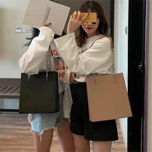 Retro Leather Handbag 2019 Women Simple Designer Messenger Bags Ladies Small Chain Vintage Solid Color Handbags and Purses