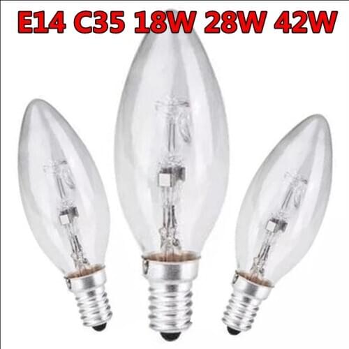 Incandescent Lamp Filament Bulb E14 C35 18W 28W 42W Refrigerator Fridge Candle Light Energy Saving Lamp Warm White AC220-240V