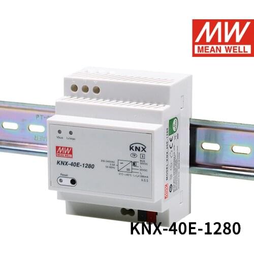 MEAN WELL KNX-40E-1280 180-264VAC 1280mA 30V 38.4W Integrated Choke KNX Switching Power Supply for TP1-256 Smart Home Control
