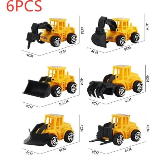 6pcs Car Model Toy Kids Toy Cays Diecast Engineering Vehicle Fire Truck Mini Racing Car Children Toys Birthday Presents