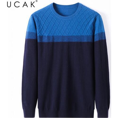 UCAK Brand Striped O-Neck Sweaters Mens Clothes Autumn Winter Fashion Style Streetwear Sweater Homme Casual Pullover Men U1090
