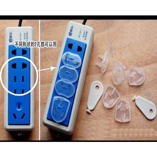 The new transparent cover child electrical safety protective insulation protection socket cover socket set of keys