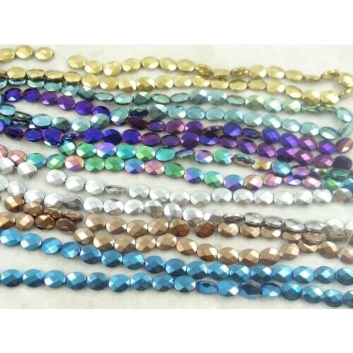 Natural Quartz crystal Titanium Hematite Faceted Gem Loose Flat round Beads loose beads 10mm making jewelry 15' H46