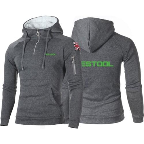 2021 FESTOOL Autumn New Mens Comfortable Sports and Leisure running Hoodies Comfortable solid Cotton Print Casual Hooded Coats
