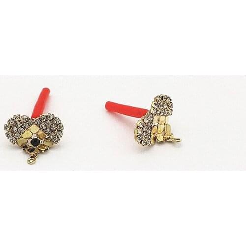 New Arrival! 16x16mm 50pcs Rhinestone claw chain Ear Stud for Earrings make DIY Parts,Jewelry Accessories Findings & Components