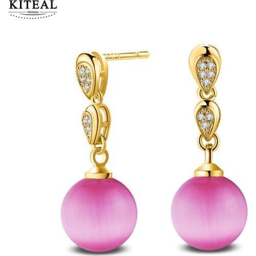 KITEAL New Arrival!! female earring Pearl crystal zircon fashion style pendientes floating charms