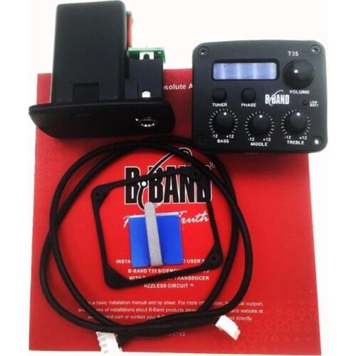 New B-band T35 3-band equalizer with tuner acoustic guitar pickup system