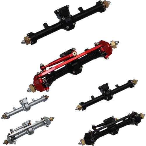 FACSNY Aluminum Alloy Complete Front & Rear Axle for 1/24 RC Crawler Truck Axial SCX24 90081 C10