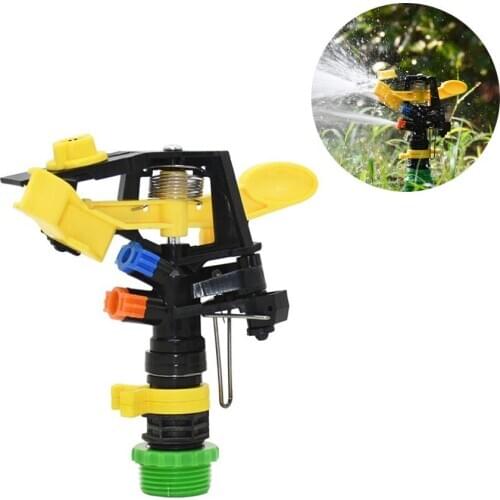 Irrigation Double outlet Rocker nozzle 360 degrees rotary jet nozzle garden Irrigation farm Sprinklers with 1/2" 3/4" male 1pcs