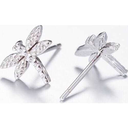 Hot Cute Animal Flying Dragonfly Butterfly Bird Feather Earring Tiny Bull Horse Stud Earring for Women Children Small Jewelry