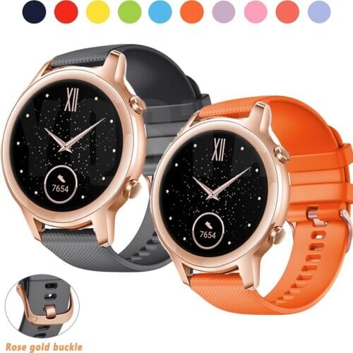 Silicone Watchband Strap for Garmin Venu/GarminMove 3 Luxe /Vivoactive 4 Rose gold buckle Smart Watch Bracelet Wristband Correa