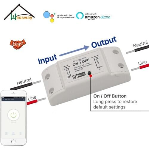 TUYA APP smart wall switch wifi Universal remote control power on/off for Amazon Alexa Google Home
