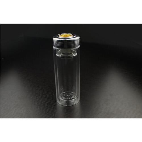280ML Glass Water Bottle Tea Infuser Double wall Glass bottles with stainless steel Filter Sport Water Tumbler