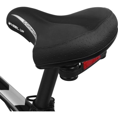 Bicycle Saddle Reflective Strip Widen MTB Road Bike Comfortable Memory Sponge Cushion Pad Shock for Saddle Seat Accessories