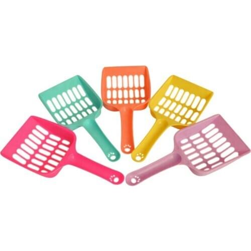 Pet Cat Housebreaking Supplies Candy Color Cat Litter Scoop Large Jumbo Sifter With Deep Shovel