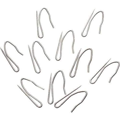 10 Pack Silver Curtain Hooks Pin-On Drapery Buckle Pins for Window Curtains, Door Curtains, Shower Curtains