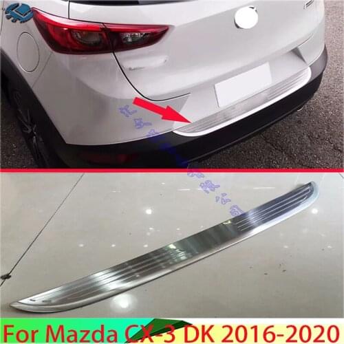 Stainless steel rear bumper protection window sill outside trunks decorative plate pedal For Mazda CX-3 2016 2017 2018 2019