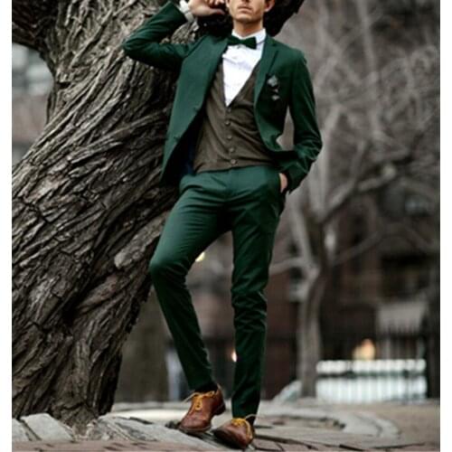 Green Mens suit Blazer Homens blazer Mens Terno Slim Fit Blazer Masculino Men Suits Costume Homme Mariage 2021 (jacket+pants)