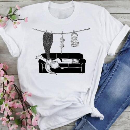 Women Sweet 90s Beach Love Funny Style Cartoon Summer Casual Print Short Sleeve Lovely Clothes Tops Tees Tshirt T-Shirt