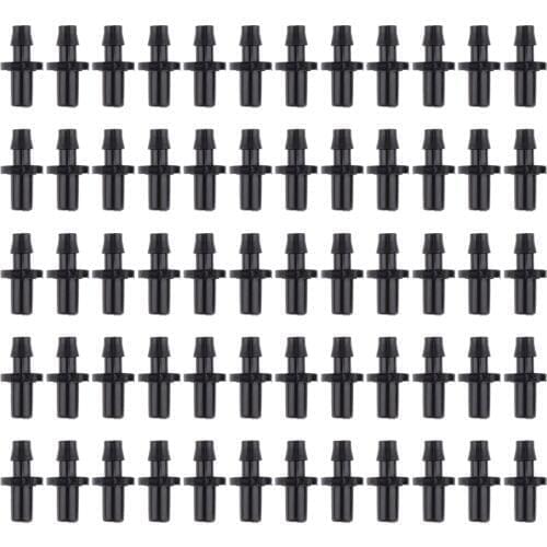 1/4Inch Watering Irrigation Gardening Hose Drip Nozzle fitting Connector Pack of 50