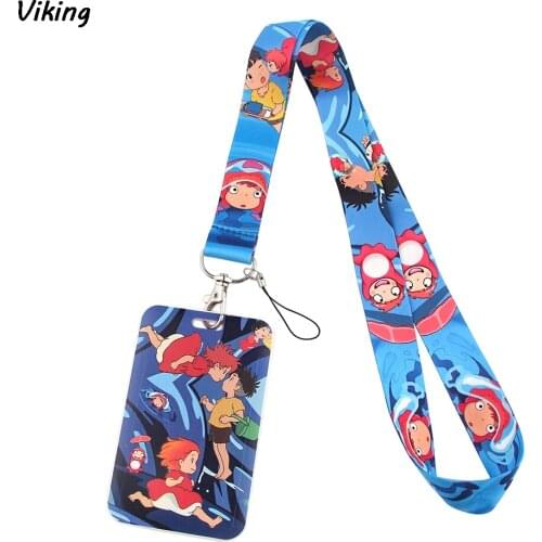 20pcs/lot G1695 Cartoon Lanyard Keychain keys Badge ID Mobile Phone Rope Kids Gifts Lanyard With Card Holder Cover