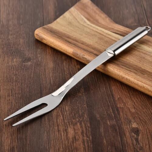 200pcs BBQ fork Barbecue BBQ Meat Fork Barbecue Stainless Steel Grill tools Roasting fish fork BBQ cooking NO261