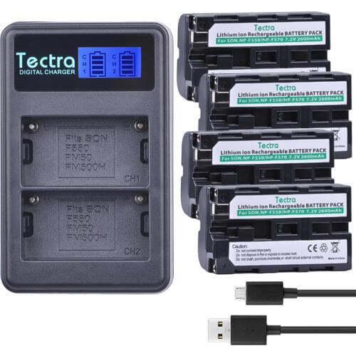 4PCS NP-F550 NP F550 NP-F570 Battery AKKU+LCD Dual Charger for sony NP-F330 NP-F530 NP-F570 NP-F730 NP-F750 CCD-TRV81 CCD-RV100