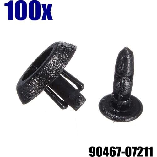 90467-07211 50/100pcs 7mm Car Nylon Bumper Clip Grille Push-Type Retainer Clips Screw fasteners For Toyota for Lexus