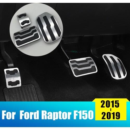 Aluminum Car Foot Pedal Fuel Accelerator Brake Pedal Cover For Ford Raptor F-150 F150 F 150 2015 2016 2017 2018 2019 Accessories