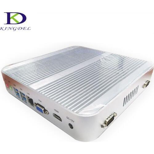 Fanless Industrial PC Barebone Mini Computer i3 4005u/4010u HTPC TV Box 3-Year-Warranty Computer VGA HDMI HD 4K 1000M LAN