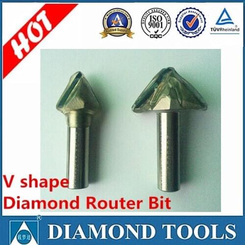 D12.7x20.17xd40 - 2Z 90 degree diamond router bit V router bit