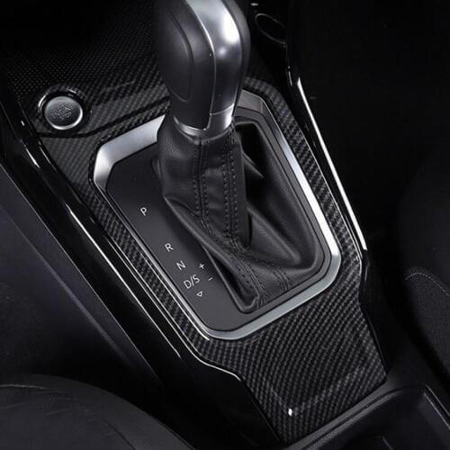 For VW Volkswagen T-ROC TROC 2017 2018 LHD Car Interior Gear Shift Box Decoration Frame Car Sticker ABS Carbon Fiber Style