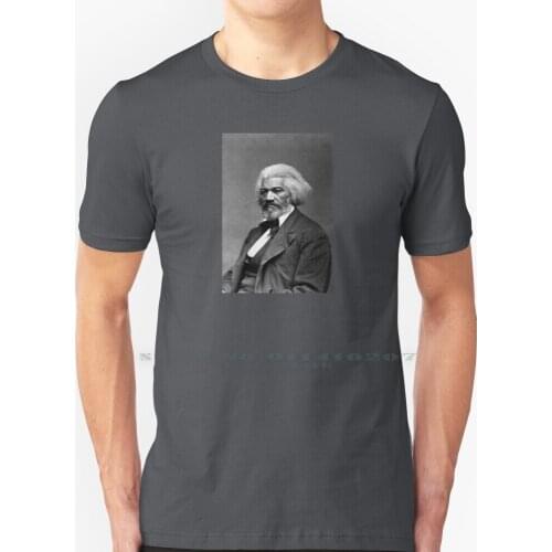 Photo Portrait Of Frederick Douglass T Shirt 100% Pure Cotton Malcolm X Abolition Abolitionist Anti Slavery Civil Rights