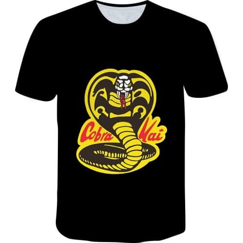 Cobra KAI Printed T-shirt Summer Mens O-neck Short-Sleeved Shirt Tops Street Fashion Popular Oversized Shirts