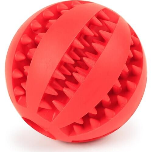 Dog Ball Toys for Pet Durable Non-Toxic Strong Teeth Cleaning/Chewing/Playing IQ Treat Ball Dog Chew Toy Soft Rubber Ball
