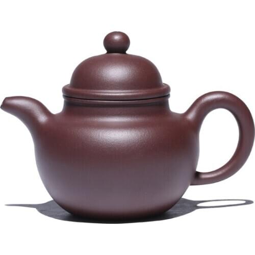 Yixing purple clay teapot master pure handmade raw ore purple clay ball teapot brewing teapot home set kungfu tea set 350CC