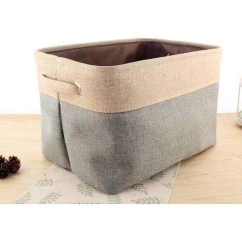 Cotton Linen Folding Storage Baskets Toys Sundries Organizer Clothes Dirt Clothes Storage Box Cabinet Storage Bag Laundry Basket